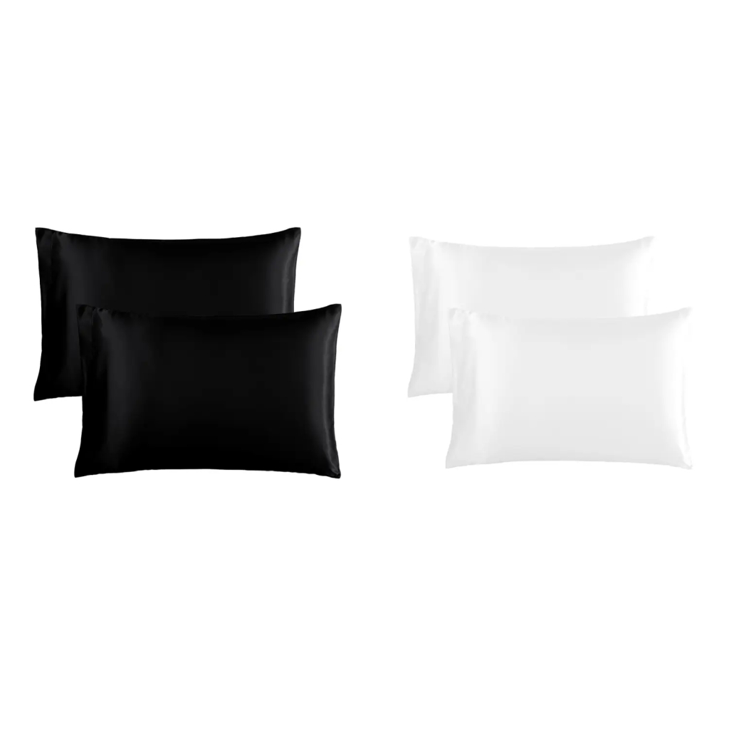 HAOK Satin Pillowcase for Hair and Skin, Silky Soft Pillow Cover with Envelop Closure Pack of 4
